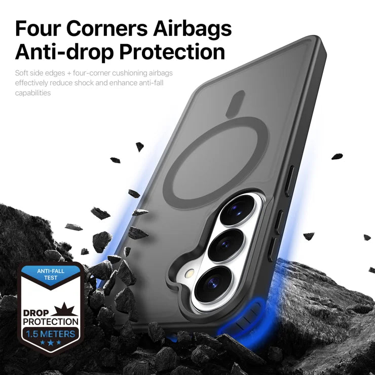 DUX DUCIS For Samsung Galaxy S26 Magnetic Case Yind Series PC+TPU Phone Cover - Black