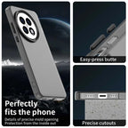 OnePlus 13 Case PC+TPU+PET Matte Anti-Drop Phone Back Cover - Black