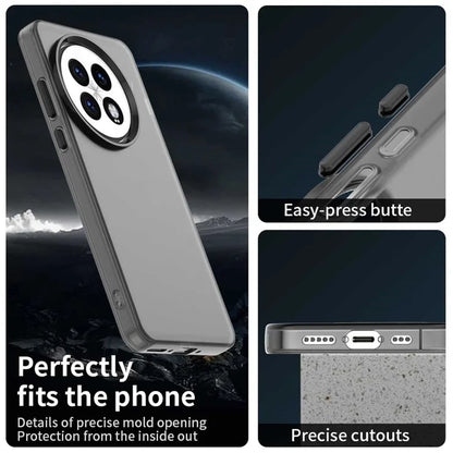 OnePlus 13 -suojakuori PC+TPU+PET mattapintainen pudotuksenkestävä takakansi - Musta