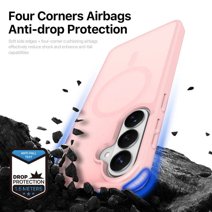 DUX DUCIS For Samsung Galaxy S26+ Magnetic Case  Yind Series PC+TPU Phone Cover - Light Pink