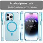 Magnetic Case for iPhone 14 Pro Max Compatible with MagSafe Translucent Matte Back Cover - Blue