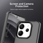 Xiaomi Redmi Note 14 4G (163.25mm) Case PC + TPU + PET Matte Anti-Drop Phone Back Cover - Black