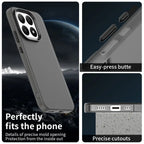 Xiaomi 15T Case PC + TPU + PET Matte Anti-Drop Phone Back Cover - Black