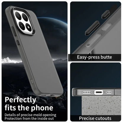 Xiaomi 15T Case PC + TPU + PET Matte Anti-Drop Phone Back Cover - Black