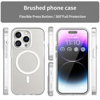 iPhone 14 Pro Translucent Matte Phone Case TPU + PC Anti-Scratch Cover - White