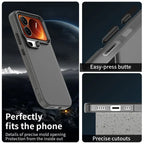 Xiaomi 17 Pro Case PC + TPU + PET Matte Anti-Drop Phone Back Cover - Black