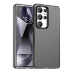Samsung Galaxy S25 Ultra Case PC+TPU+PET Matte Anti-Drop Phone Back Cover - Black