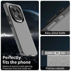 Xiaomi Redmi Note 14 Pro+ 5G Case PC+TPU+PET Matte Anti-Drop Phone Back Cover - Black