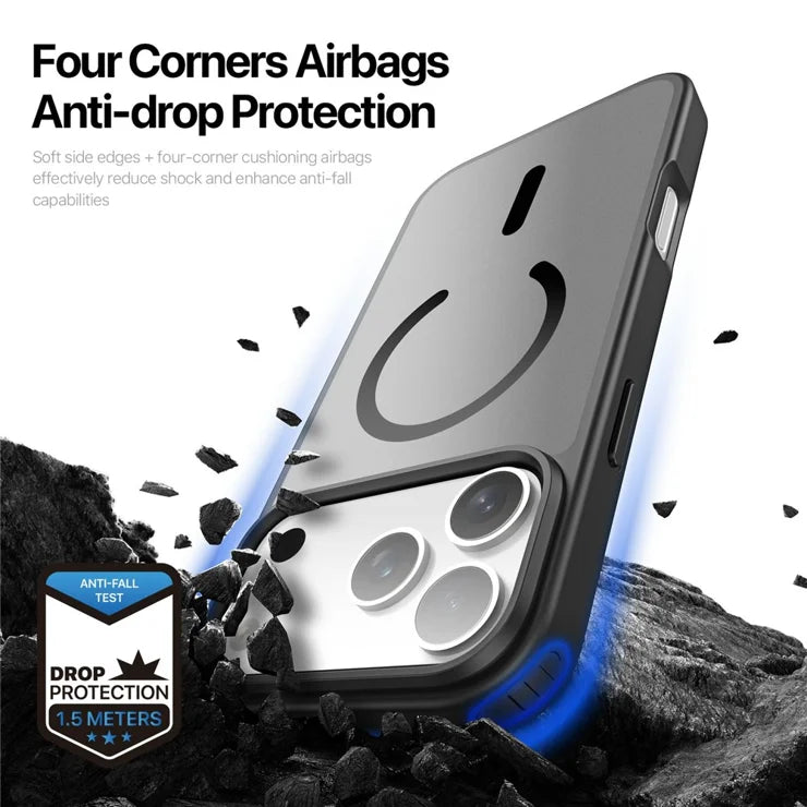 DUX DUCIS Yind Series For iPhone 17 Pro Case TPU + PC Matte Phone Cover Compatible with MagSafe - Black