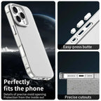 iPhone 16 Pro Case PC+TPU+PET Matte Anti-Drop Phone Back Cover - White