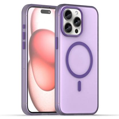 iPhone 15 Pro Case Translucent Matte Back Slim Phone Cover - Dark Purple
