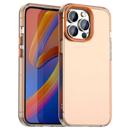 iPhone 14 Pro Max Case PC+TPU+PET Matte Anti-Drop Phone Back Cover - Orange