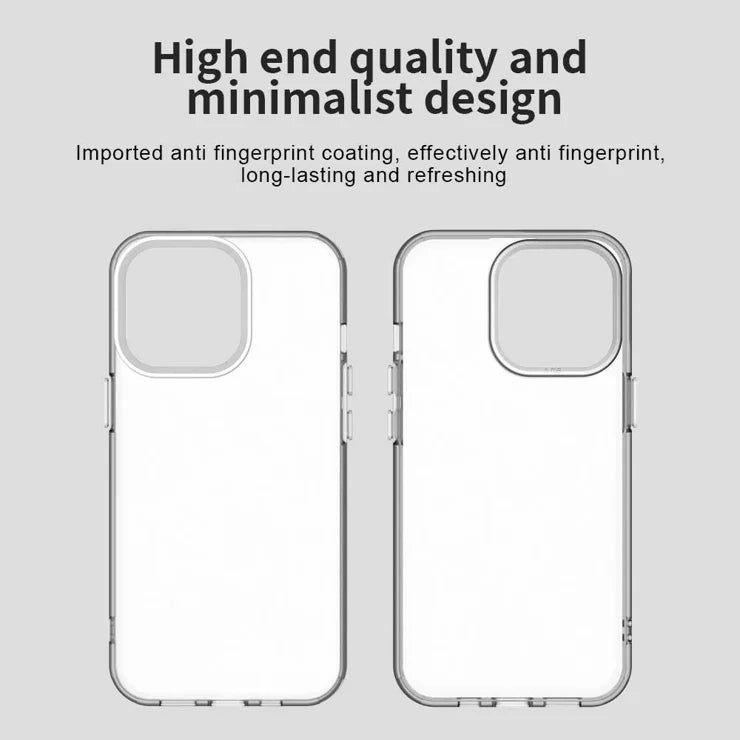 iPhone 15 Pro Max Case PC+TPU+PET Matte Anti-Drop Phone Back Cover - White
