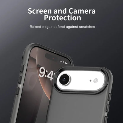 iPhone Air Case PC + TPU + PET Matte Anti-Drop Phone Back Cover - Black