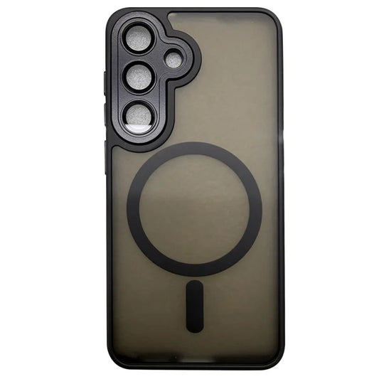Samsung Galaxy S25+ -puhelimen MagSafe-yhteensopiva kuori, PC + TPU, ihonmyötäinen – musta