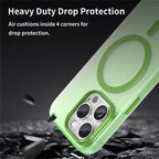 Magnetic Case for iPhone 14 Pro Max Compatible with MagSafe Translucent Matte Back Cover - Fluorescent Green