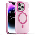 Magnetic Case for iPhone 14 Pro Max Compatible with MagSafe Translucent Matte Back Cover - Pink