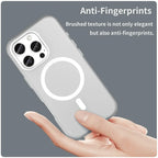 iPhone 16 Pro Case Compatible with MagSafe TPU + PC Slim Matte Translucent Phone Cover - White