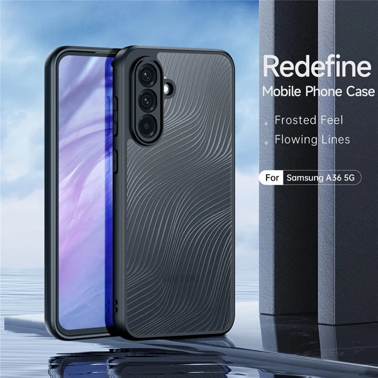 DUX DUCIS For Samsung Galaxy A56 5G / A36 5G Case  Aimo Series TPU+PC Matte Drop-Proof Phone Cover (REACH Certification) - Black