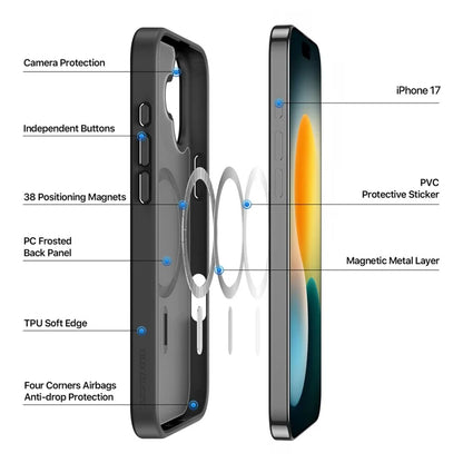 DUX DUCIS For iPhone 17 Case  Yind Series PC+TPU Phone Cover Compatible with MagSafe - Black