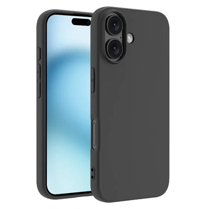 iPhone 17 Case Soft Matte Back TPU Black Phone Cover , Large Cutout