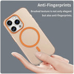 Magnetic Case for iPhone 14 Pro Max Compatible with MagSafe Translucent Matte Back Cover - Orange