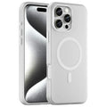 iPhone 16 Pro Max Case Compatible with MagSafe TPU + PC Slim Matte Translucent Phone Cover - White