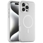 iPhone 16 Pro Max Case Compatible with MagSafe TPU + PC Slim Matte Translucent Phone Cover - White