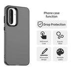 Samsung Galaxy A36 5G / A56 5G Case PC+TPU+PET Matte Anti-Drop Phone Back Cover - Black