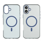 iPhone 16 Plus Case Compatible with MagSafe TPU + PC Slim Matte Translucent Phone Cover - Dark Blue