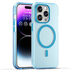 Magnetic Case for iPhone 14 Pro Max Compatible with MagSafe Translucent Matte Back Cover - Blue