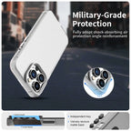 iPhone 14 Pro Case PC+TPU+PET Matte Anti-Drop Phone Back Cover - White