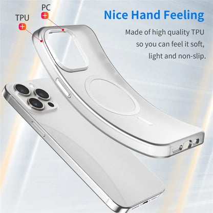 iPhone 15 Pro Case Translucent Matte Back Slim Phone Cover - White