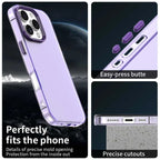 iPhone 16 Pro Case PC+TPU+PET Matte Anti-Drop Phone Back Cover - Purple