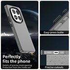 Xiaomi Redmi Note 14 Pro 4G Case PC + TPU + PET Matte Anti-Drop Phone Back Cover - Black