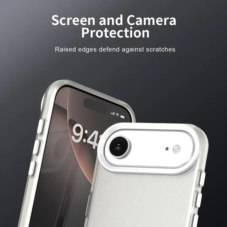 For iPhone Air Case PC + TPU + PET Matte Anti-Drop Phone Back Cover - White