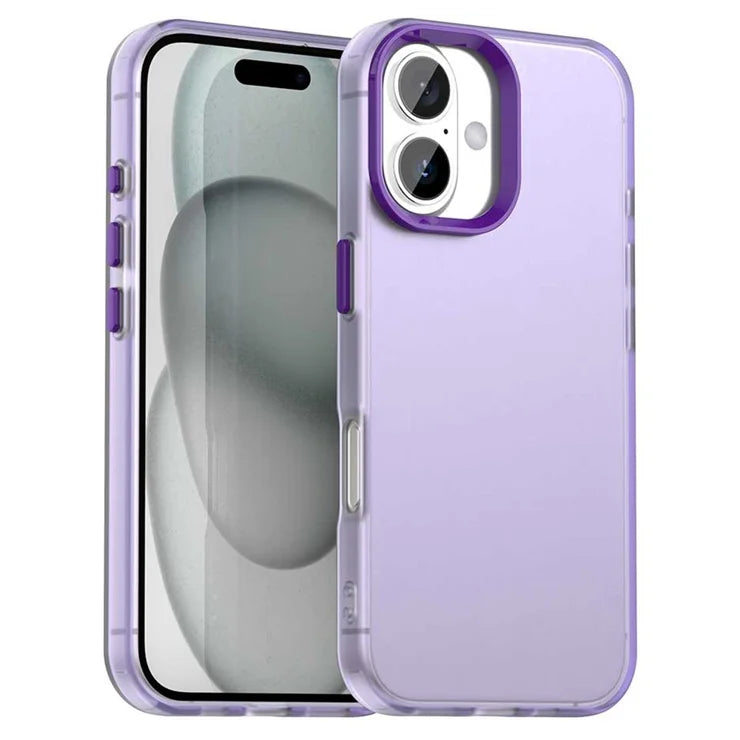 iPhone 17 Case PC + TPU + PET Matte Anti-Drop Phone Back Cover - Purple