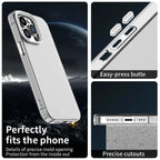 iPhone 15 Pro Case PC+TPU+PET Matte Anti-Drop Phone Back Cover - White