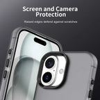 iPhone 17 Case PC + TPU + PET Matte Anti-Drop Phone Back Cover - Black