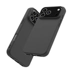 For iPhone 17 Pro Case Soft Matte Back TPU Black Phone Cover, Large Cutout