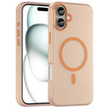 iPhone 16 Plus Case Compatible with MagSafe TPU + PC Slim Matte Translucent Phone Cover - Orange