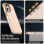 iPhone 17 Case PC + TPU + PET Matte Anti-Drop Phone Back Cover - Orange