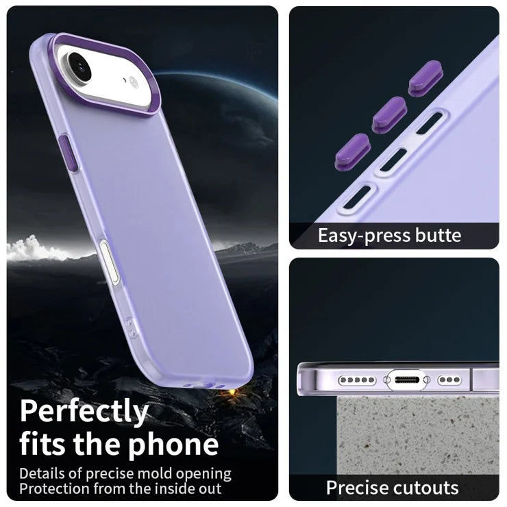 iPhone Air Case PC + TPU + PET Matte Anti-Drop Phone Back Cover - Purple