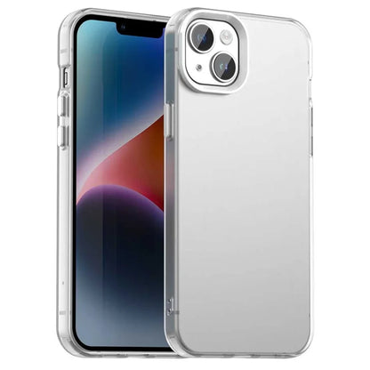 iPhone 15 Plus / 14 Plus -suojakuori, PC+TPU+PET, mattapintainen, putoamissuoja, puhelimen takakansi - valkoinen