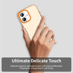 iPhone 16 Case PC+TPU+PET Matte Anti-Drop Phone Back Cover - Orange