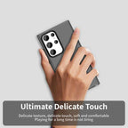 Samsung Galaxy S24 Ultra Case PC+TPU+PET Matte Anti-Drop Phone Back Cover - Black
