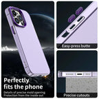 iPhone 13 Pro Max Case PC+TPU+PET Matte Anti-Drop Phone Back Cover - Purple