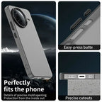 Xiaomi Poco F7 Pro 5G / Redmi K80 5G Case PC+TPU+PET Matte Anti-Drop Phone Back Cover - Black