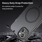 iPhone 15 Magnetic Case Matte Phone Cover Anti-Fingerprint Anti-Scratch - Black