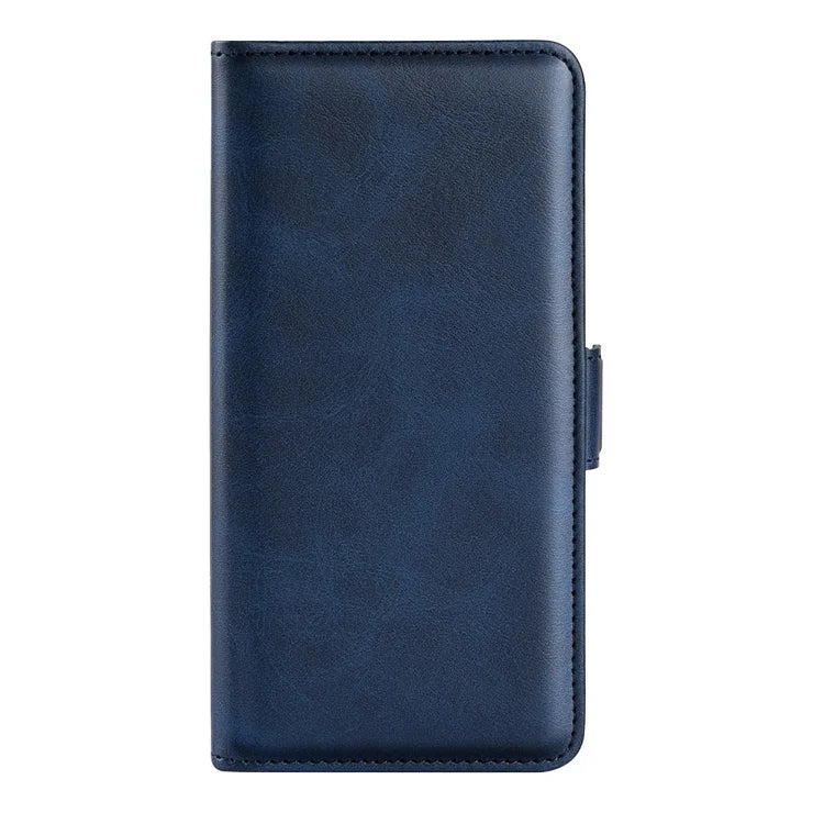 For iPhone 17 Pro Max Case Calf Texture Leather Wallet Phone Cover - Blue